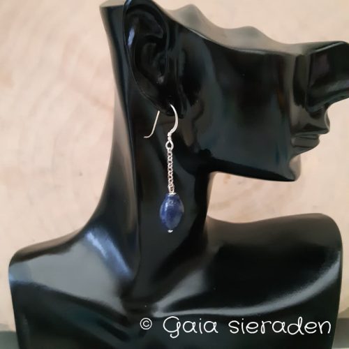 lapis lazuli oorbellen tonnetje maxima