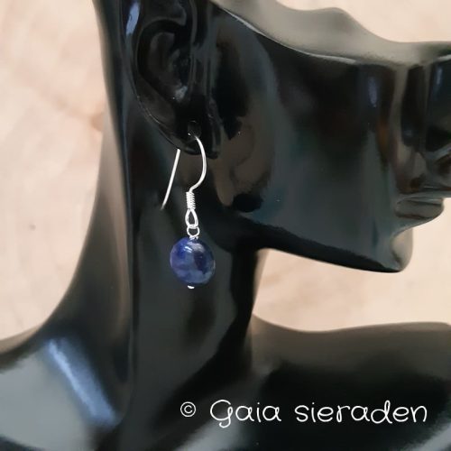 lapis lazuli oorbellen plat