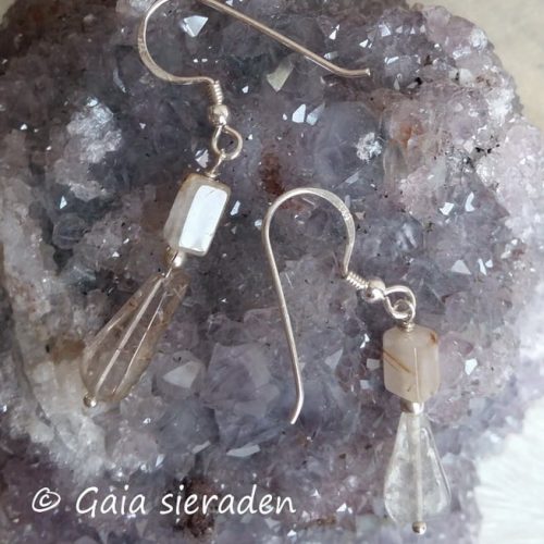 Oorbellen Rutielkwarts