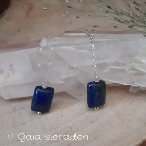 oorbellen Lapis Lazuli maxima rechthoek