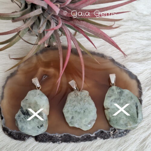 Prehniet edelsteen hanger