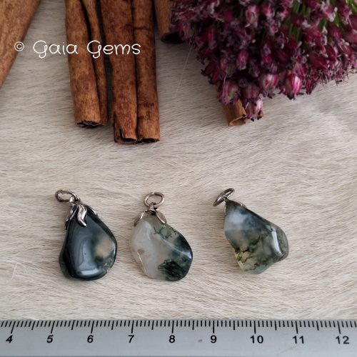 Edelsteen hangertje mosagaat