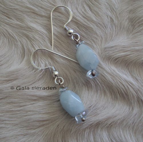 Aquamarijn oorbellen