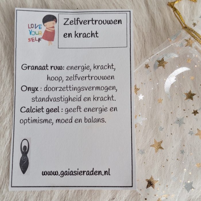 Zelfvertrouwen en kracht edelsteen set - Afbeelding 3