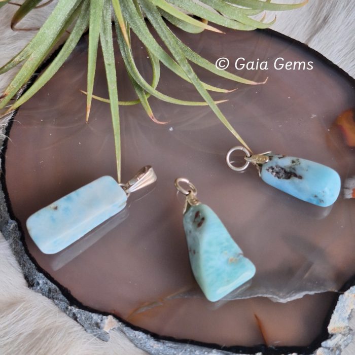 Larimar edelsteen hangertje