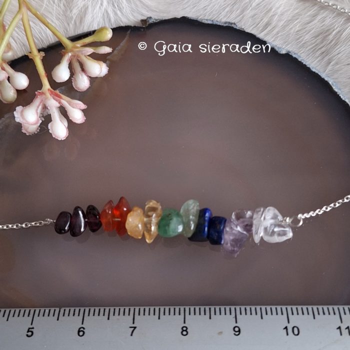 Zilveren Chakra ketting - Afbeelding 3