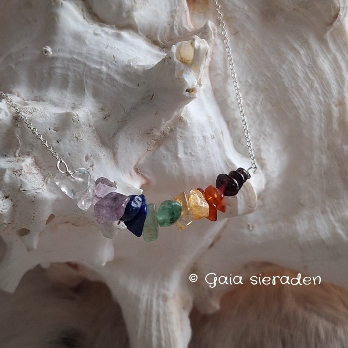 Zilveren Chakra ketting - Afbeelding 2