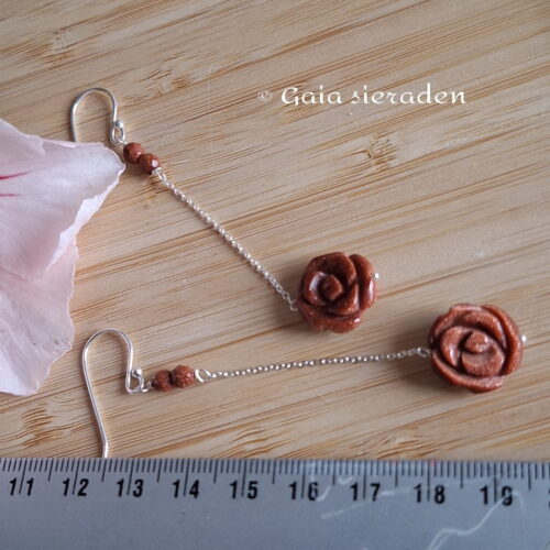 Goudsteen Maxima oorbellen