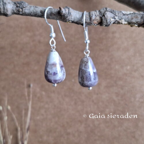 2488 oor Chevron Amethist druppel 1