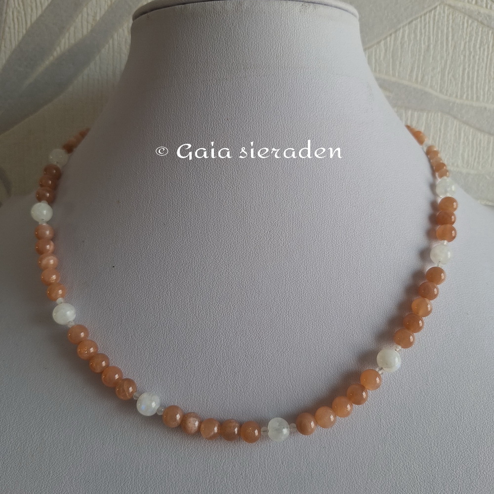 Maansteen ketting - Afbeelding 3