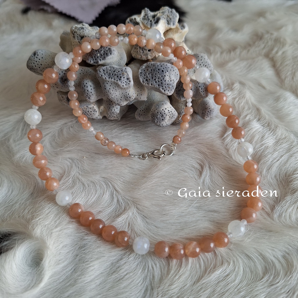 Maansteen ketting - Afbeelding 2