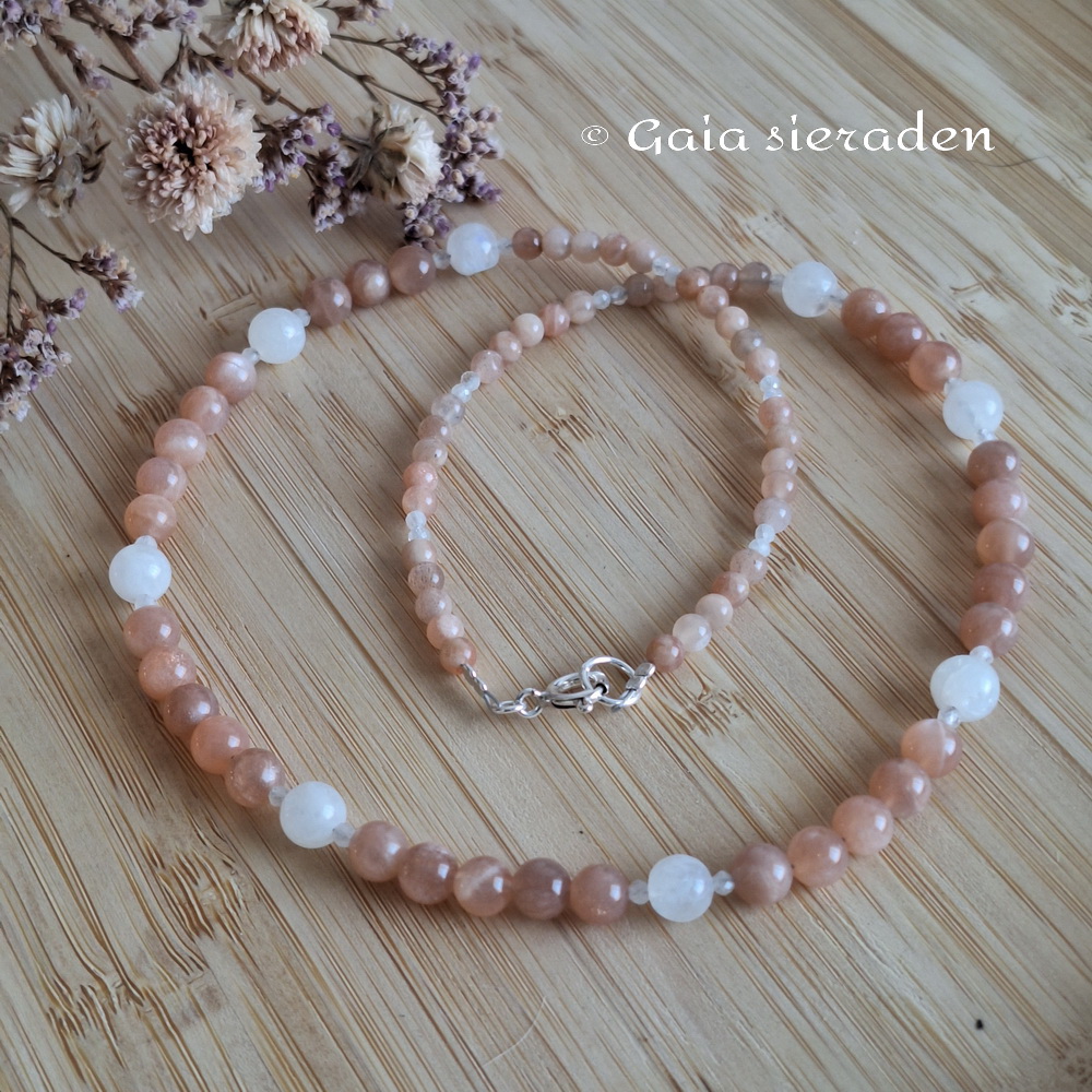 Maansteen ketting - Afbeelding 4