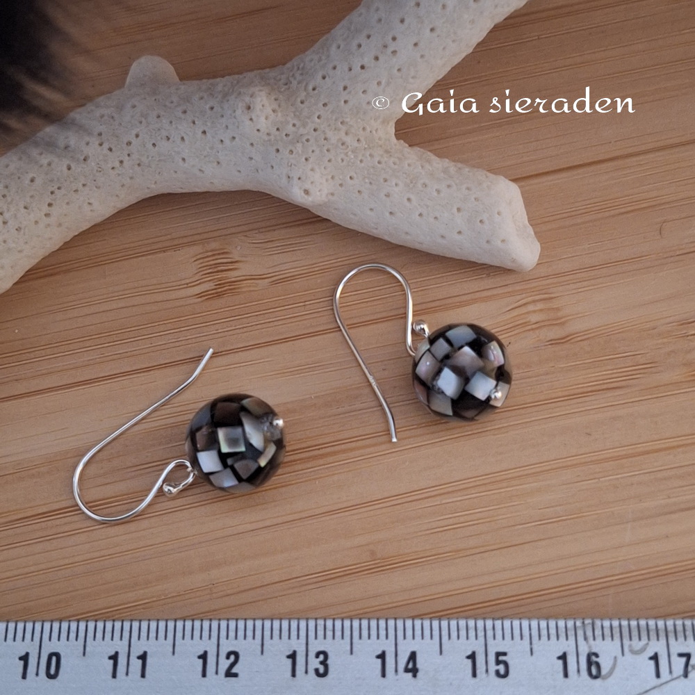 Abalone bol oorbellen - Afbeelding 3