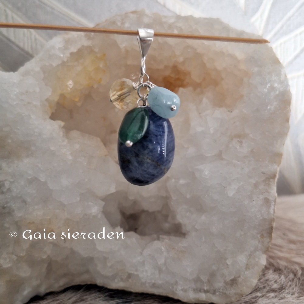 Stress edelsteen troshanger Lapis - Afbeelding 4