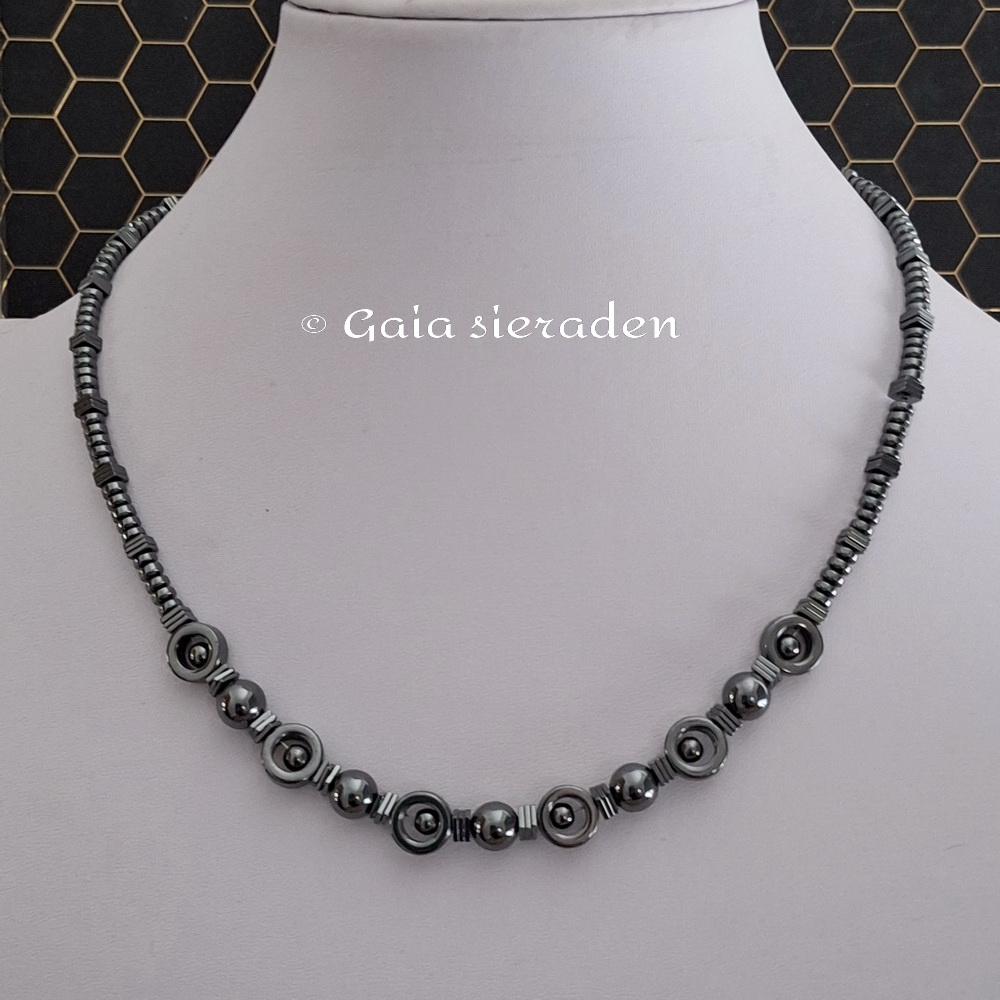 Hematiet ketting rondjes