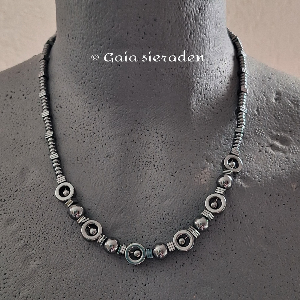 Hematiet ketting rondjes - Afbeelding 3
