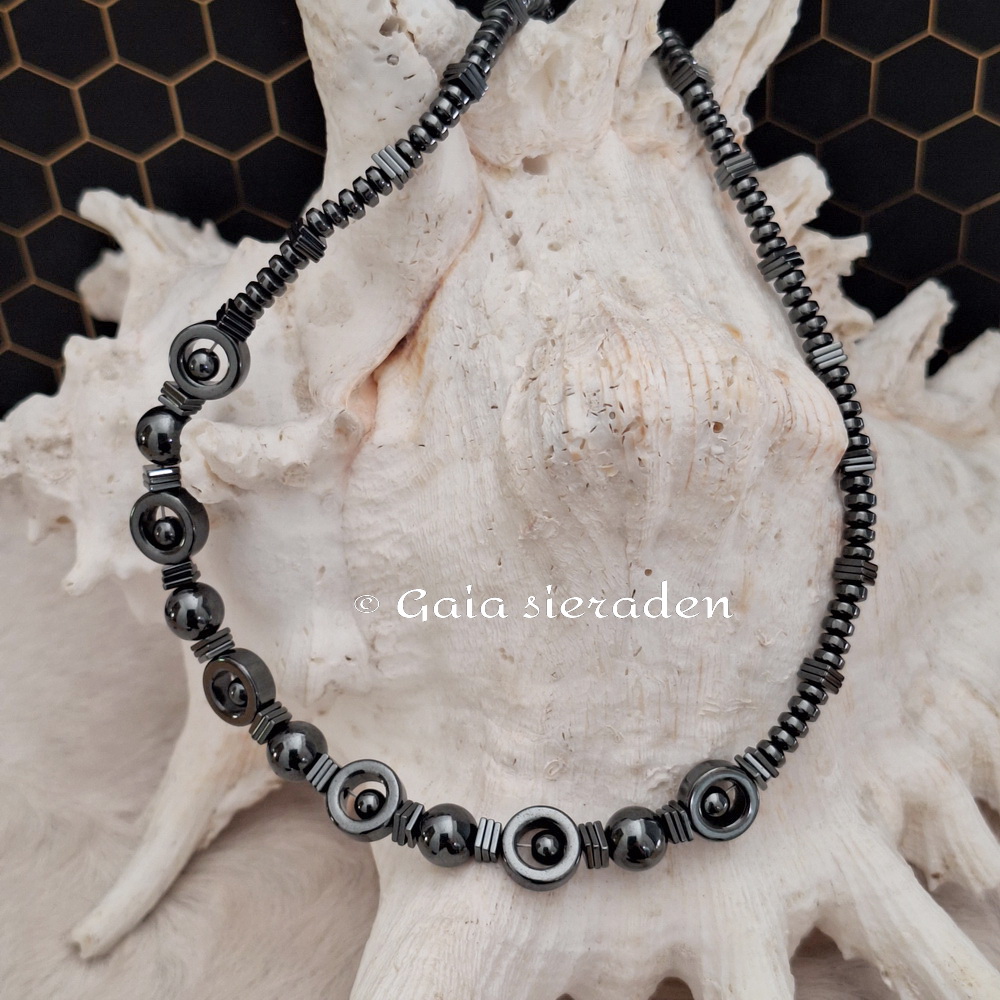 Hematiet ketting rondjes - Afbeelding 4