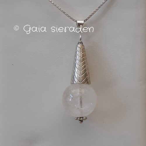 Zilveren Hanger Bergkristal bol