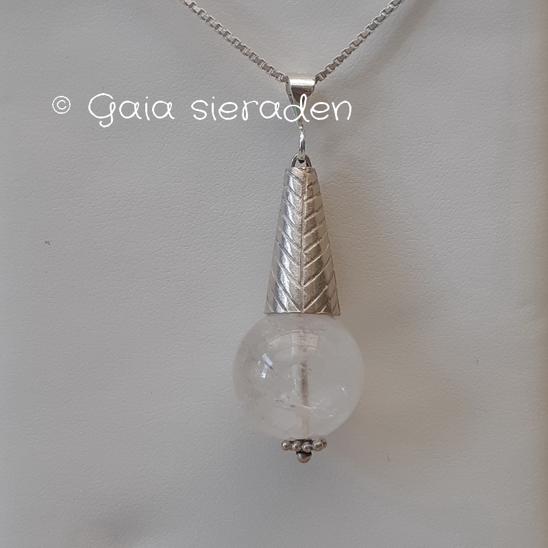 Zilveren Hanger Bergkristal bol