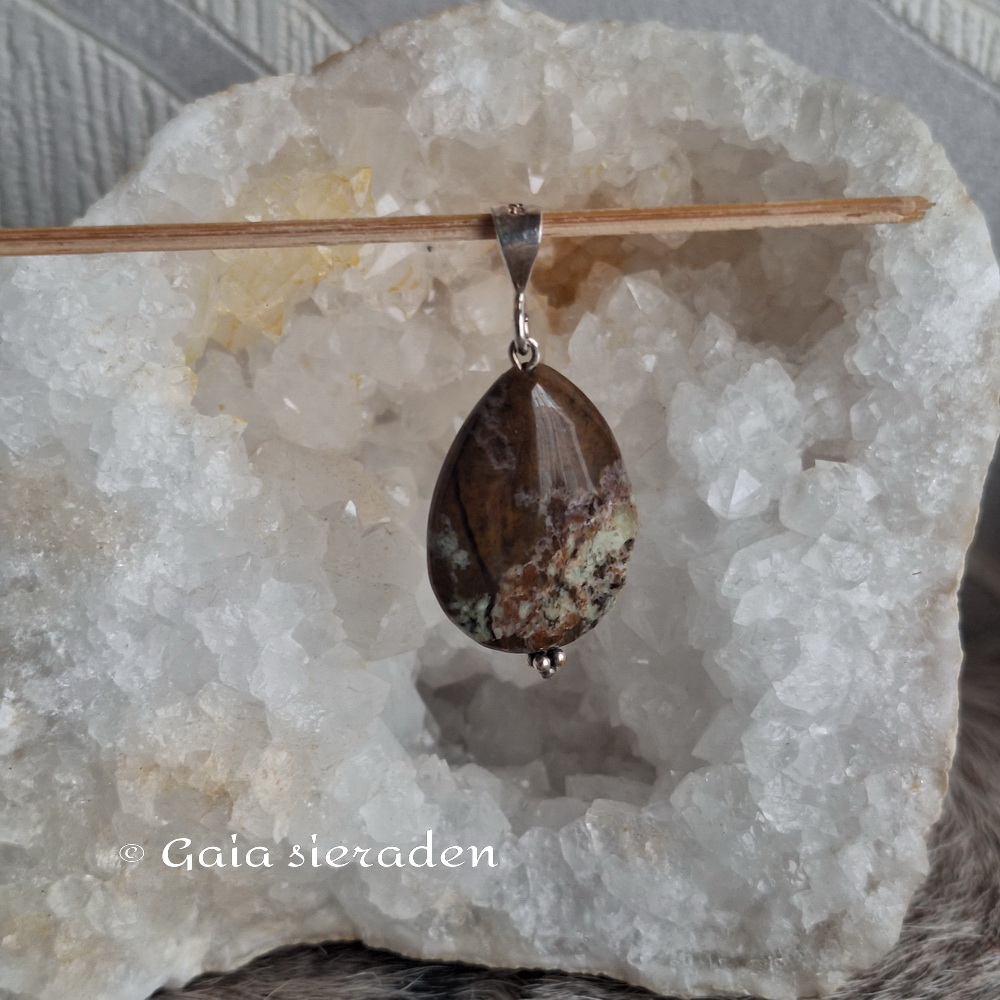 Agaat druppel hanger