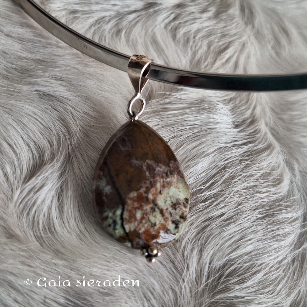 Agaat druppel hanger