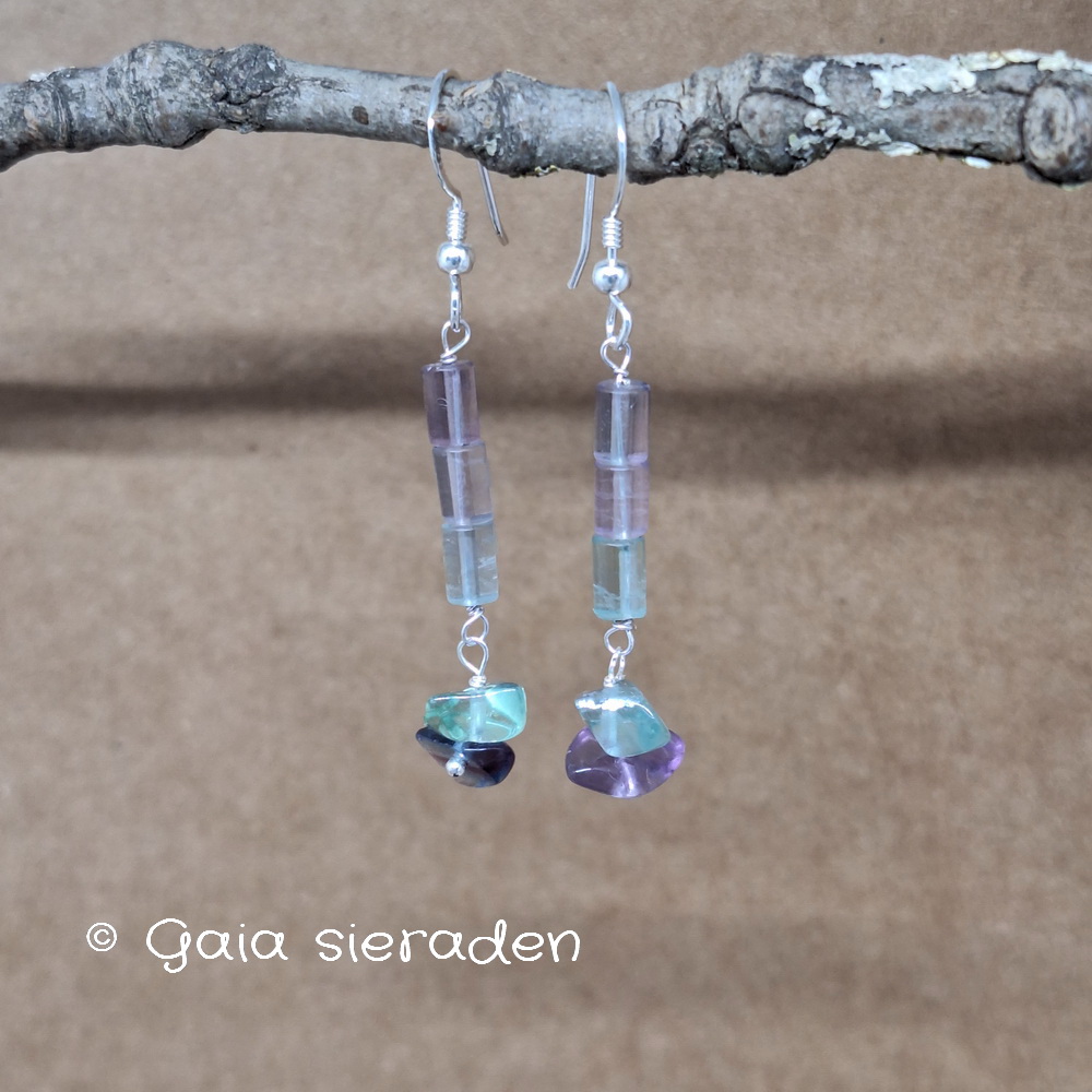 Fluoriet oorbellen tube