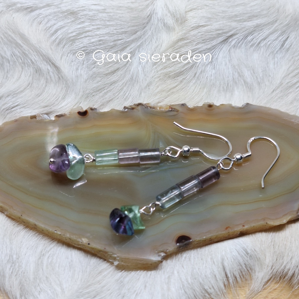 Fluoriet oorbellen tube