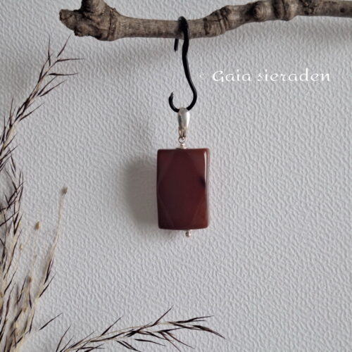 Carneool hanger vierkant