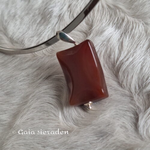 Carneool hanger vierkant