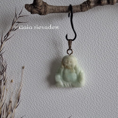 Boeddha hanger Chrysopraas
