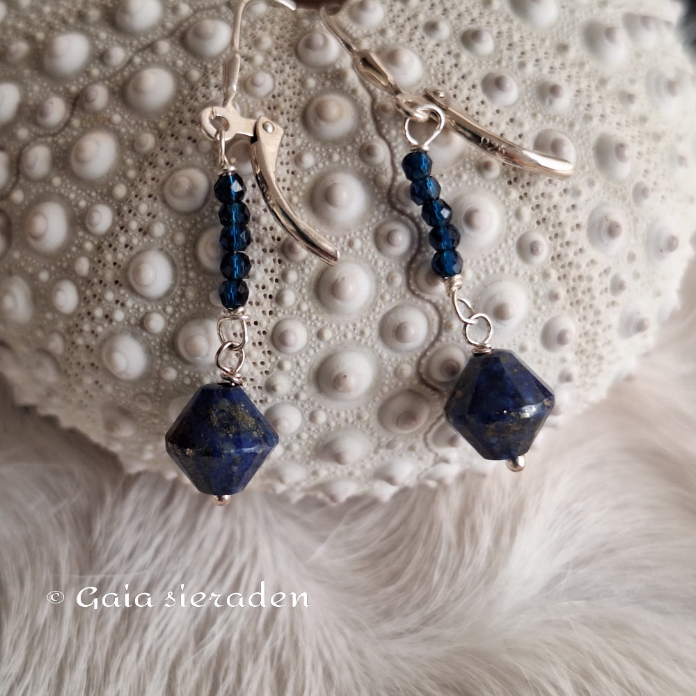 Lapis Lazuli ruit met Saffier