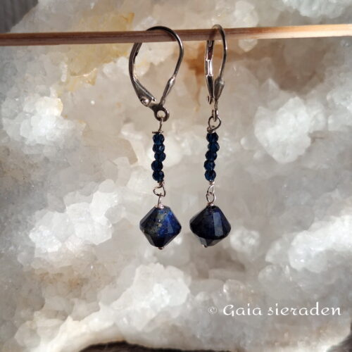 Lapis Lazuli ruit met Saffier