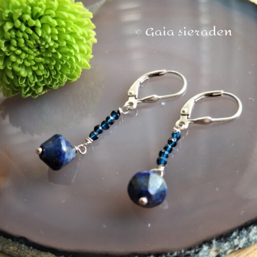 Lapis Lazuli ruit met Saffier