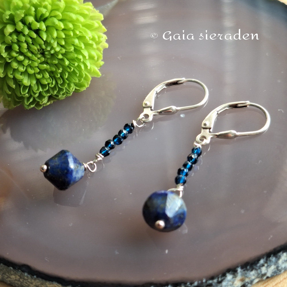 Lapis Lazuli ruit met Saffier