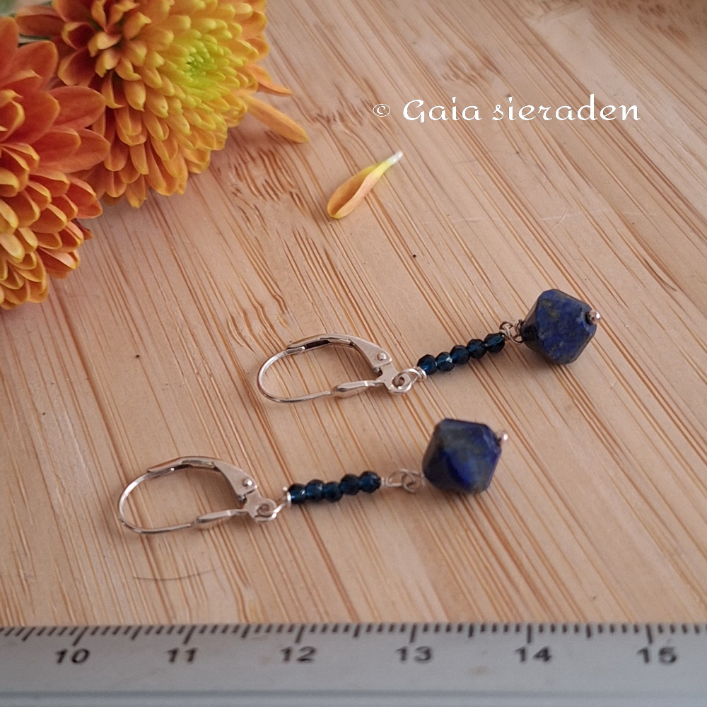 Lapis Lazuli ruit met Saffier