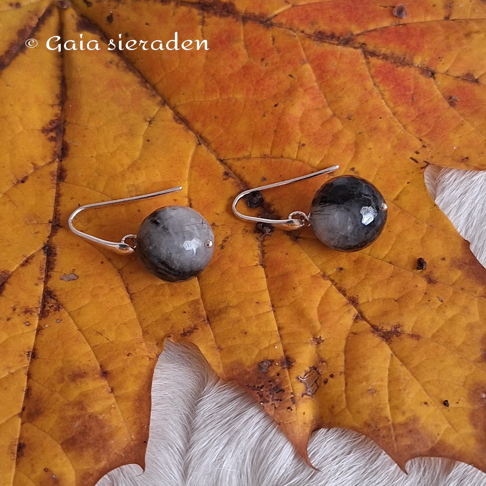 Zilveren oorbellen Toermalijnkwarts