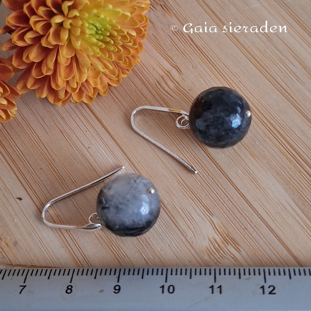 Zilveren oorbellen Toermalijnkwarts