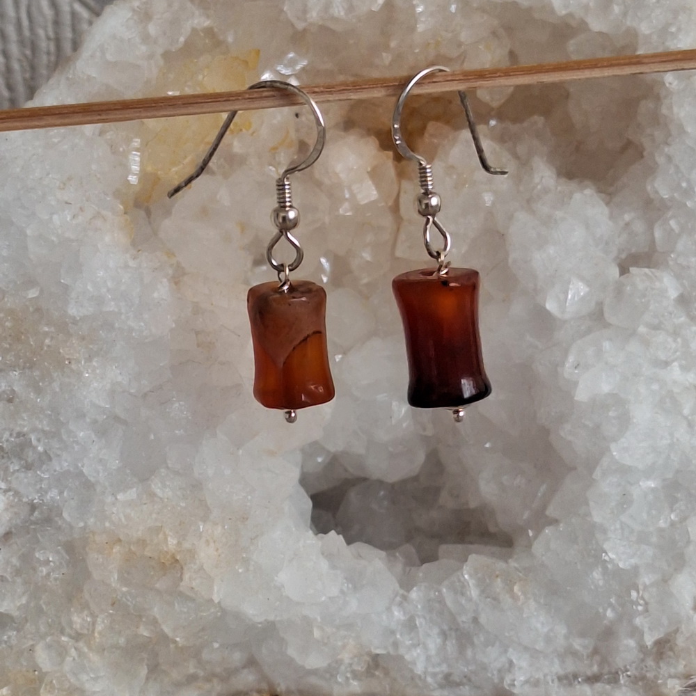 Carneool oorbellen diabolo