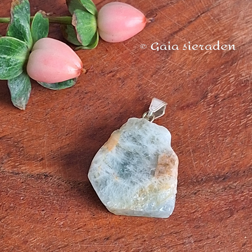 Aquamarijn hanger plak A