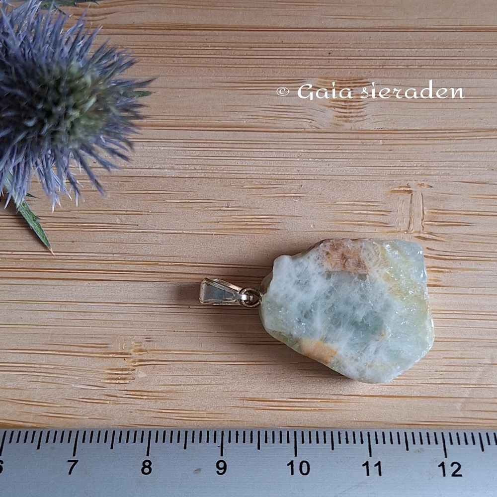 Aquamarijn hanger plak A