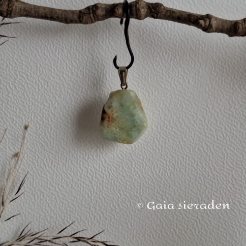 Aquamarijn hanger plak A