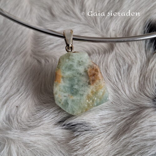 Aquamarijn hanger plak A