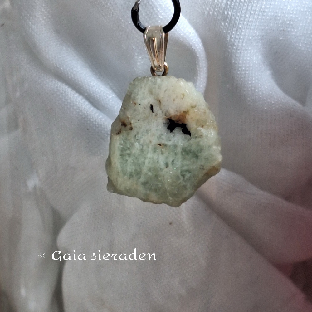 Aquamarijn hanger plak B