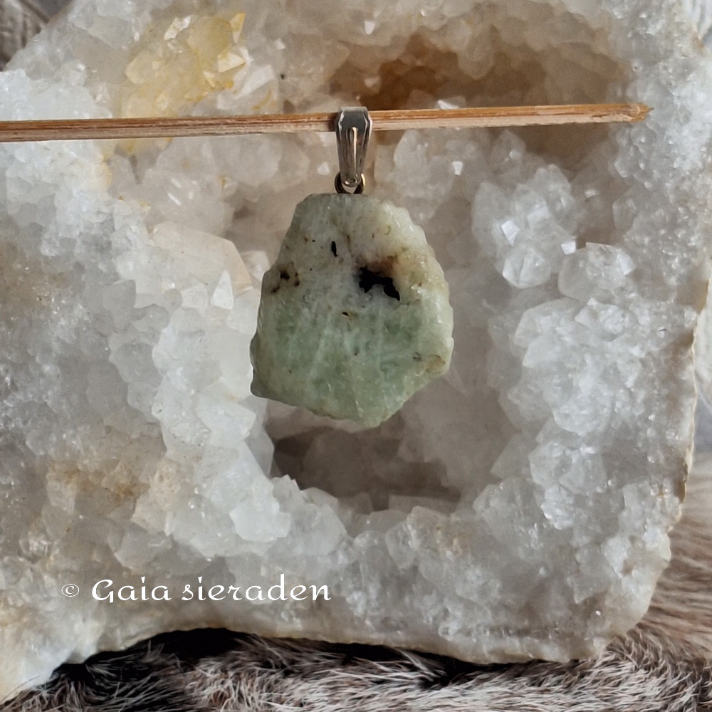 Aquamarijn hanger plak B