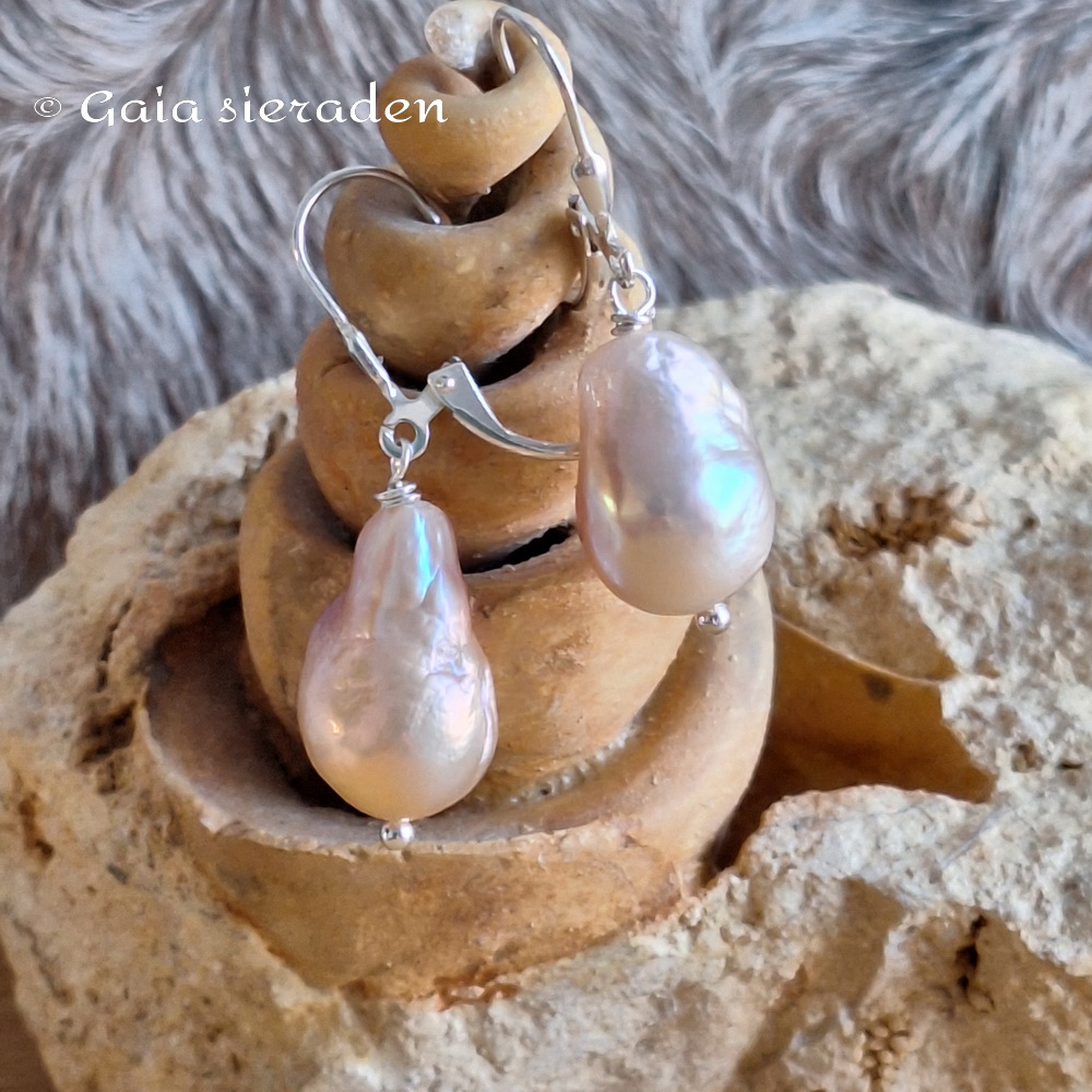 Barok parel oorbellen XXL