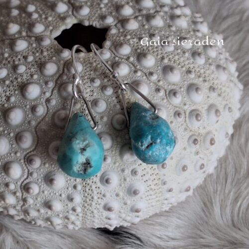 Turkoois druppel oorbellen