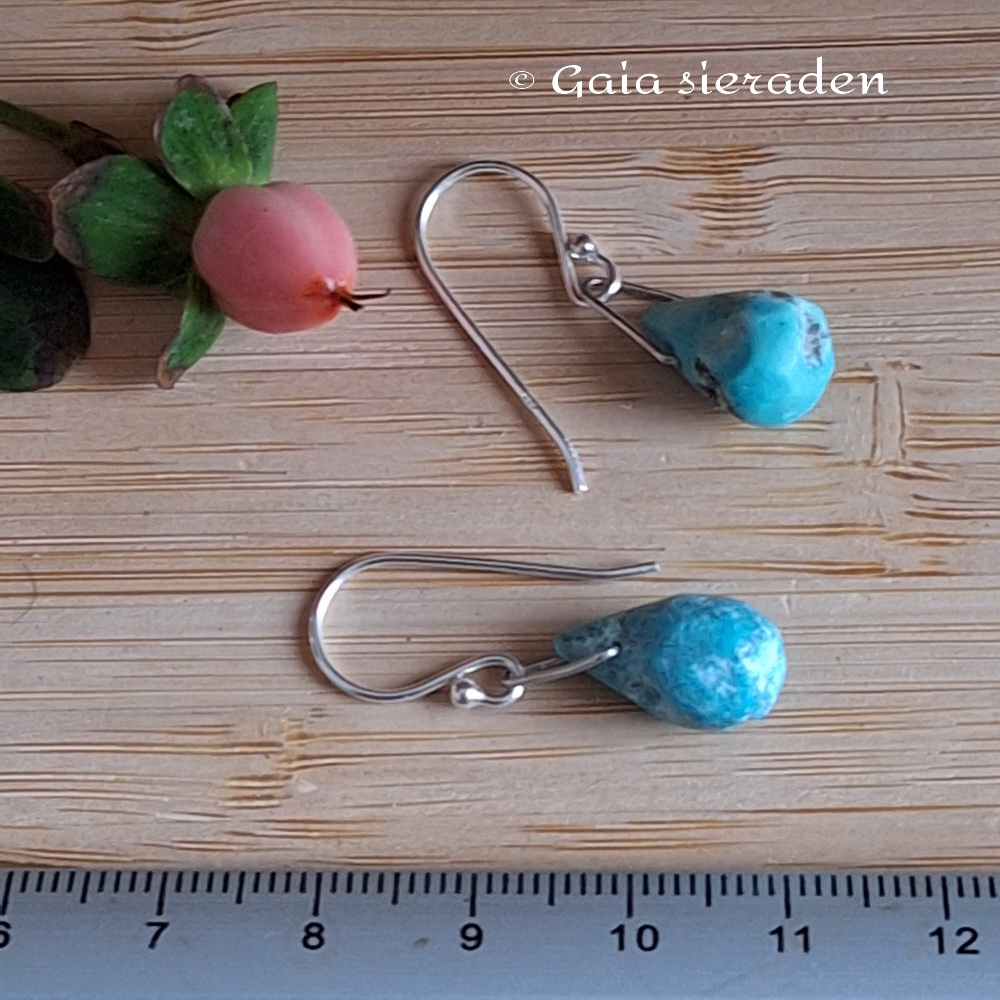 Turkoois druppel oorbellen