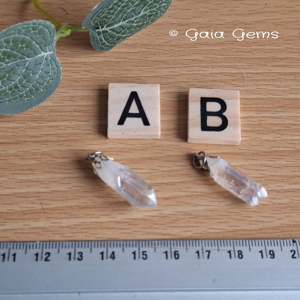 Edelsteen hangertje Angel aura kwarts