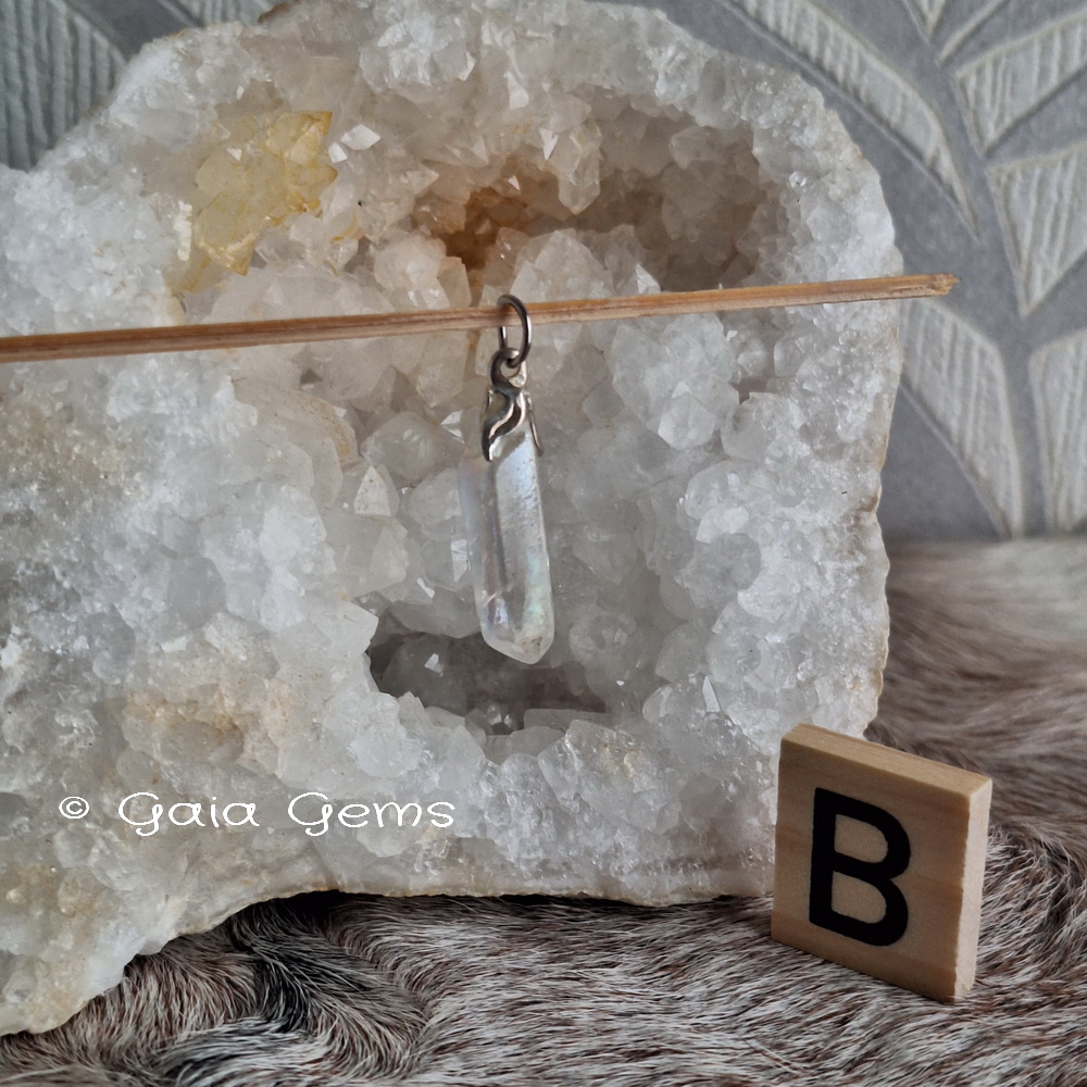 Edelsteen hangertje Angel aura kwarts