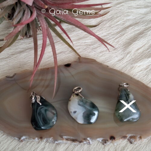 Mosagaat edelsteen hangertjes